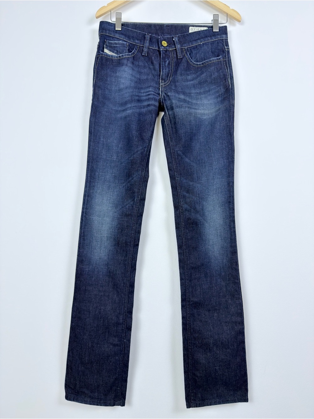Diesel Liv Stretch Jeans Dark Wash Slim Straight W27 L32 Made In Italy